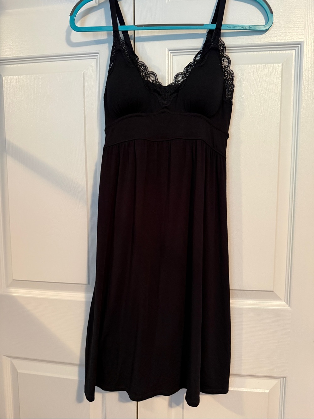 knix - Black Lace-Trim Night Chemise